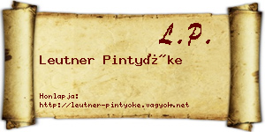 Leutner Pintyőke névjegykártya